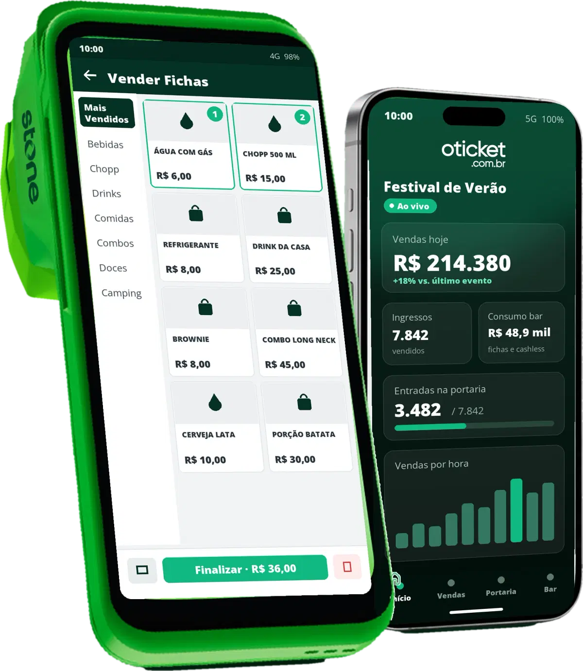 SmartPOS e app do produtor OTicket